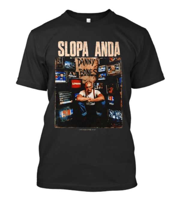 Danny Bones Slopaganda TV Screens Chaos T-Shirt