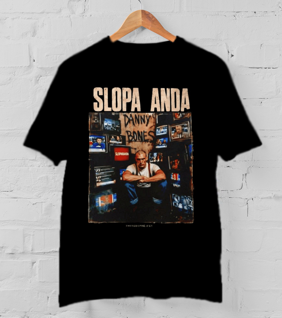 Danny Bones Slopaganda TV Screens Chaos T-Shirt