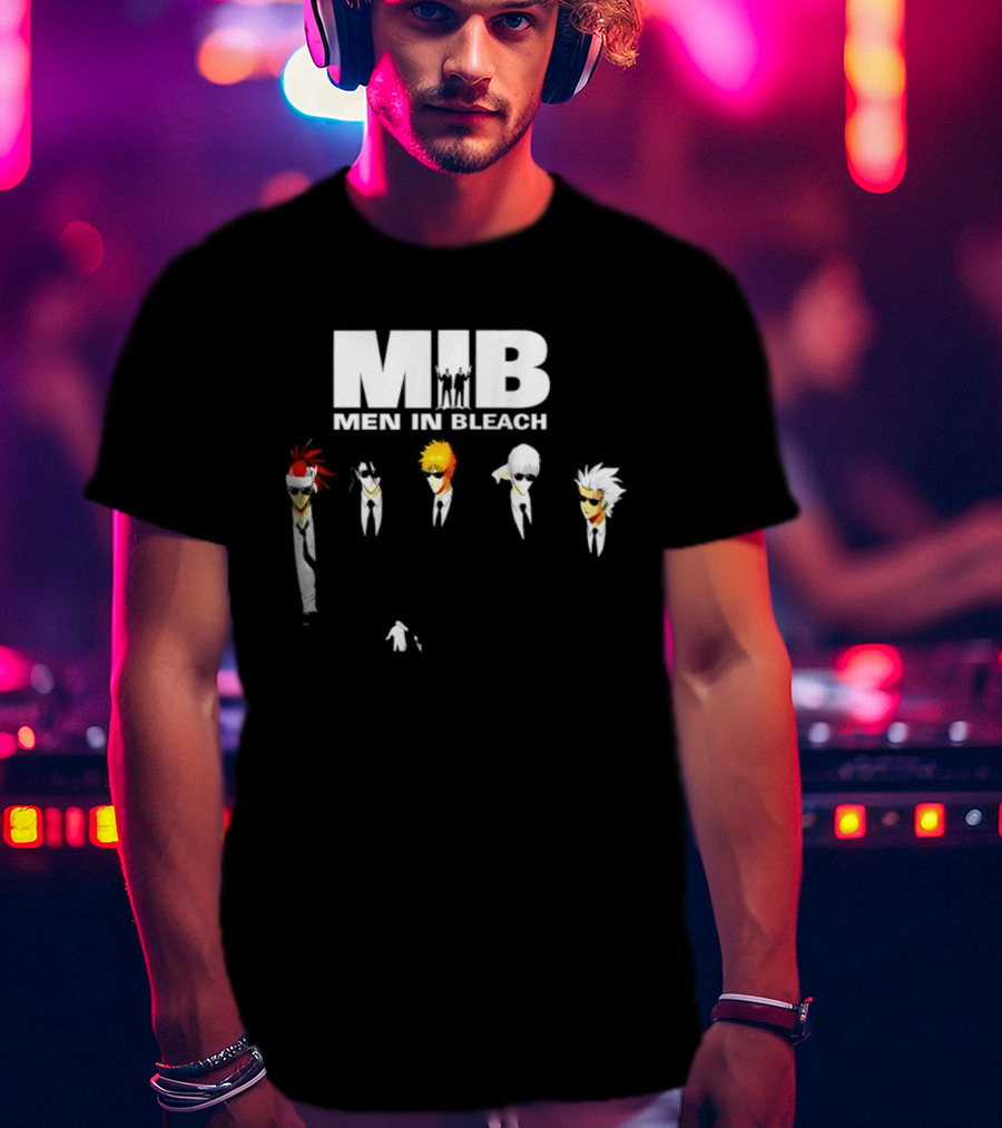 MIB Men In Bleach Crossover Men In Black International X Bleach Characters T-Shirt