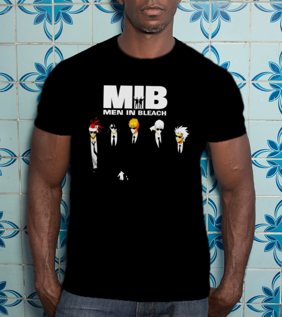 MIB Men In Bleach Crossover Men In Black International X Bleach Characters T-Shirt