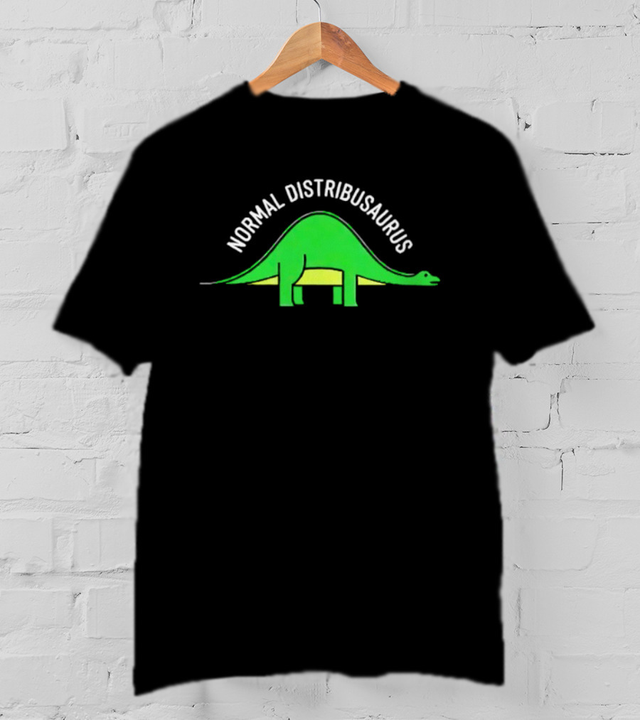 Normal Distribusaurus Dinosaur Statistics T-Shirt