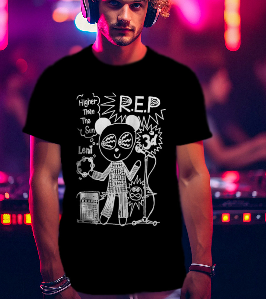 R.E.P Higher Than The Sun Bear With Drum And Microphone T-Shirt