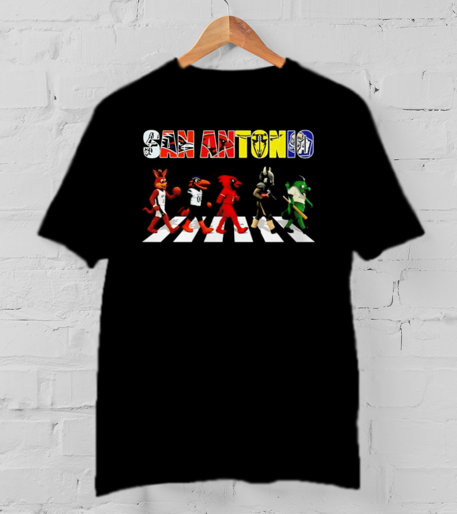 San Antonio Mascots Abbey Road Walk 2206 T-Shirt