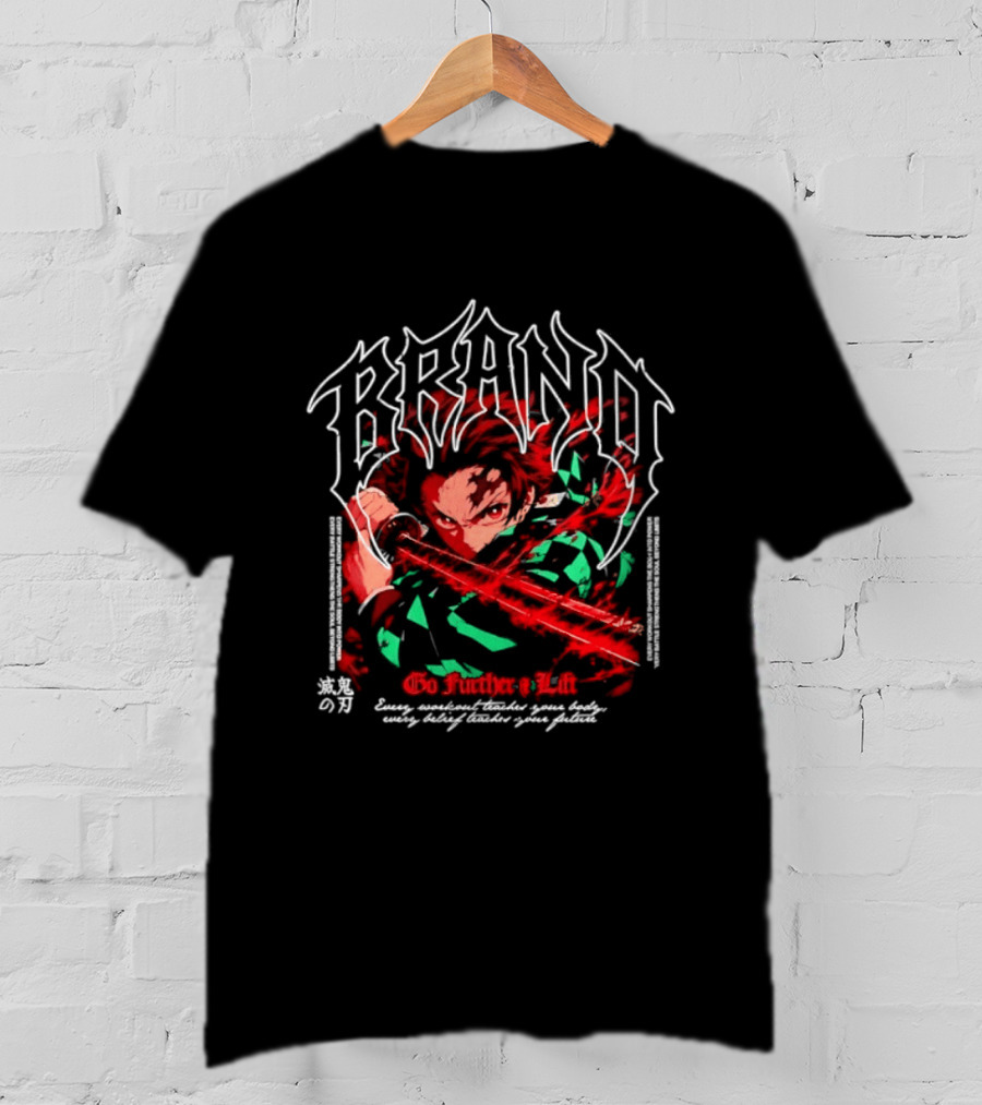 Tanjiro Kamado Demon Slayer Go Further And Lift Anime Manga Heroic Journey T-Shirt