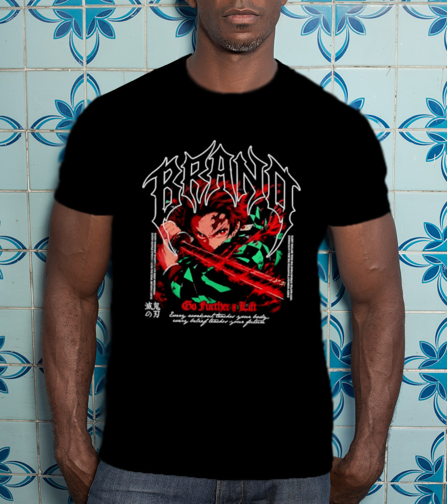 Tanjiro Kamado Demon Slayer Go Further And Lift Anime Manga Heroic Journey T-Shirt