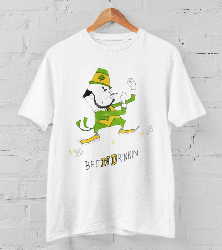 BeeNDrinkin Leprechaun Smoking St Patrick's Day Mischief T-Shirt