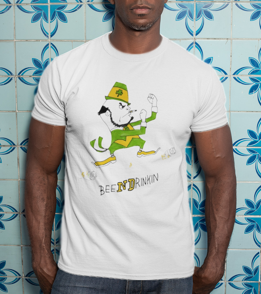 BeeNDrinkin Leprechaun Smoking St Patrick's Day Mischief T-Shirt