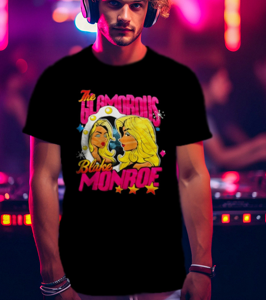 The Glamorous Blake Monroe WWE Wrestling Mirror Reflection Star Accents T-Shirt