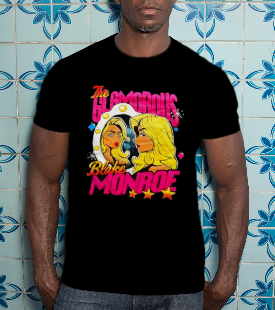 The Glamorous Blake Monroe WWE Wrestling Mirror Reflection Star Accents T-Shirt