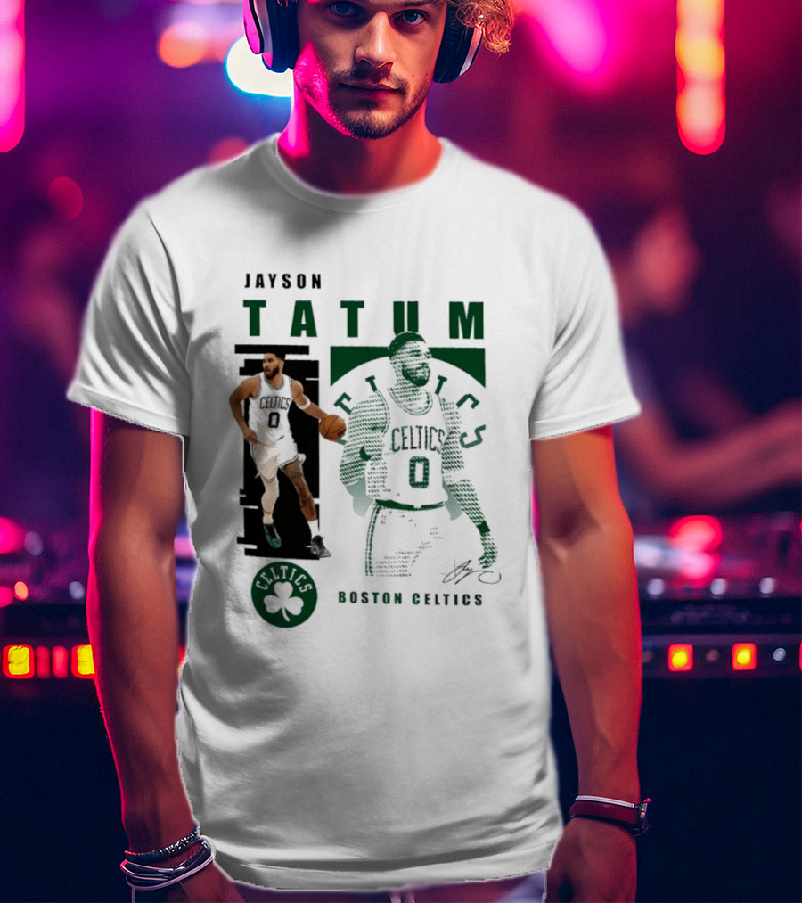 Boston Celtics Jayson Tatum Highlights Celtics Player 0 Signature T-Shirt