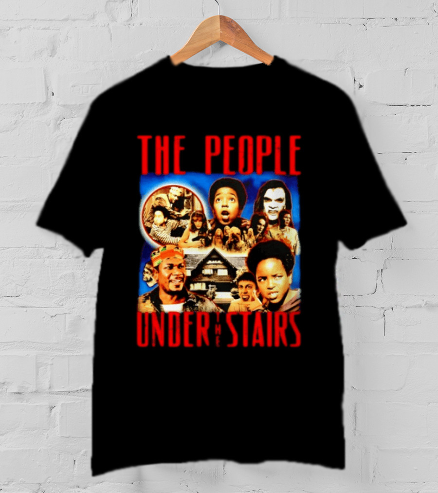 The People Under The Stairs Horror Movie Characters And Scenes Collage T-Shirt