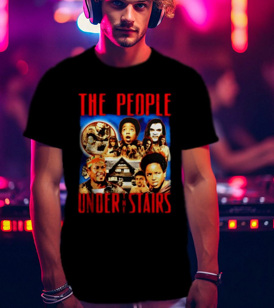 The People Under The Stairs Horror Movie Characters And Scenes Collage T-Shirt