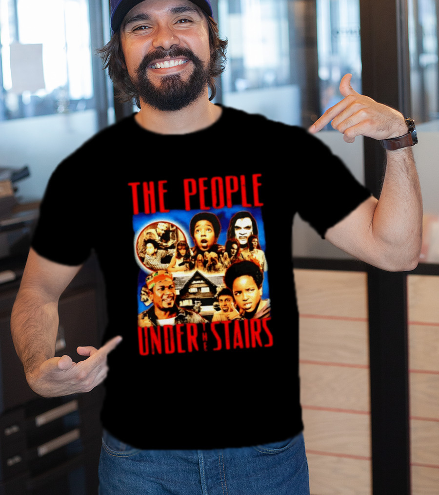 The People Under The Stairs Horror Movie Characters And Scenes Collage T-Shirt