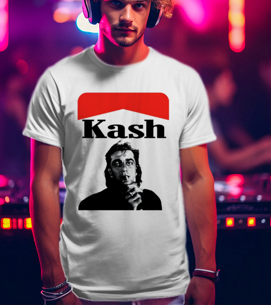 Kash Sanjay Dutt Smoking Iconic Red V Shape T-Shirt
