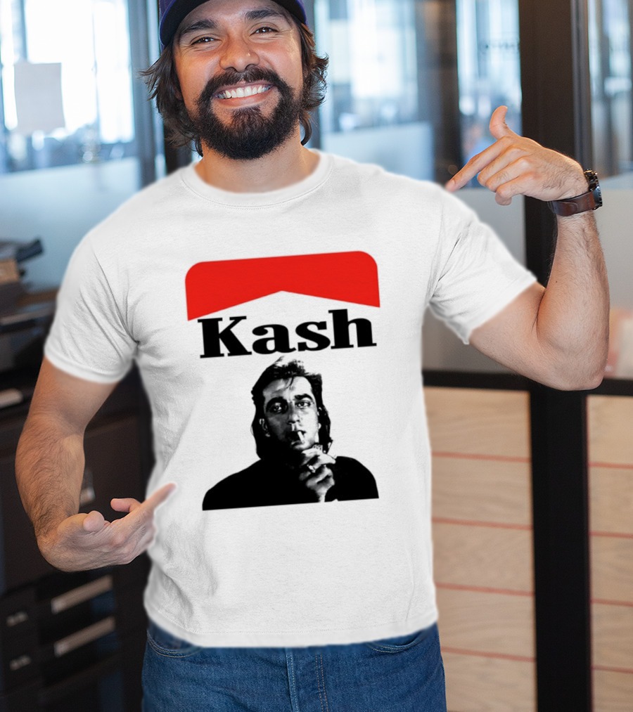 Kash Sanjay Dutt Smoking Iconic Red V Shape T-Shirt