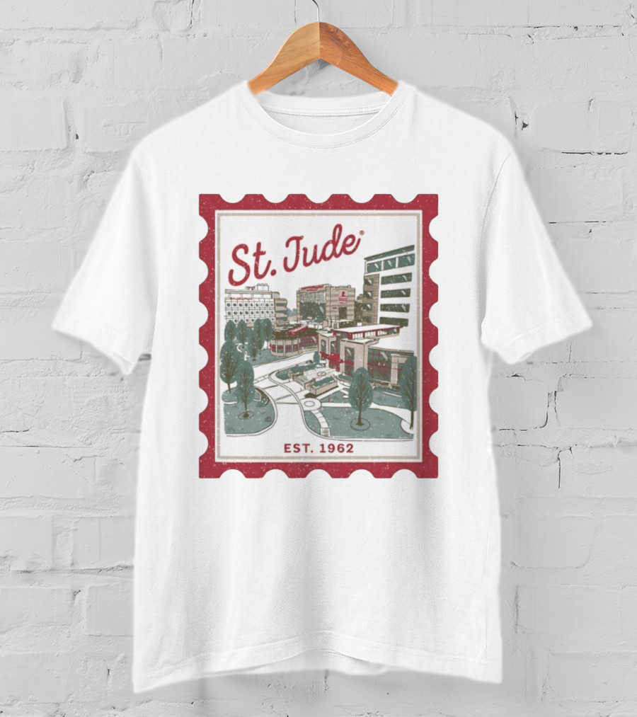 St. Jude Children's Research Hospital Est. 1962 Charity Stamp T-Shirt