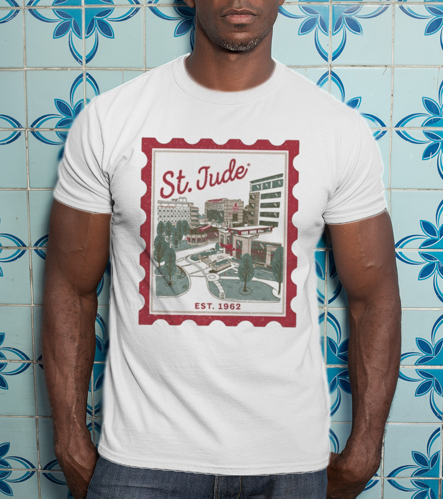 St. Jude Children's Research Hospital Est. 1962 Charity Stamp T-Shirt