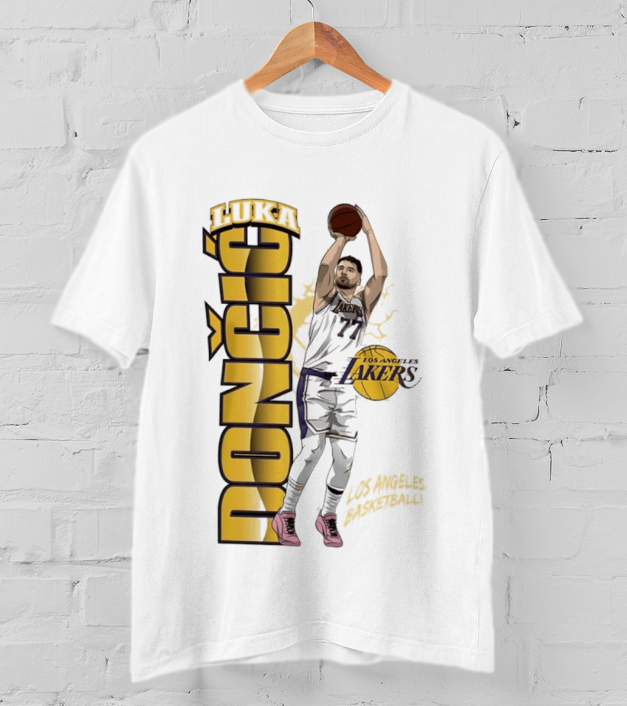 Los Angeles Lakers Luka Dončić Basketball Moment 2026 NBA T-Shirt
