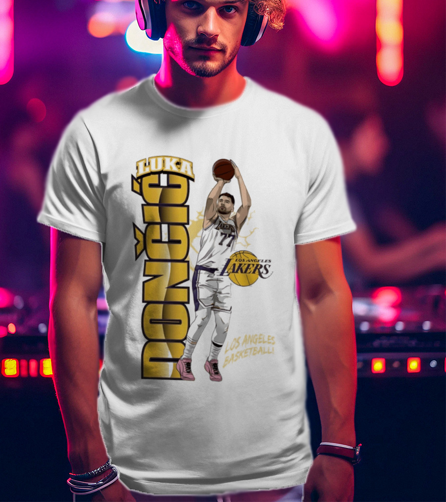 Los Angeles Lakers Luka Dončić Basketball Moment 2026 NBA T-Shirt