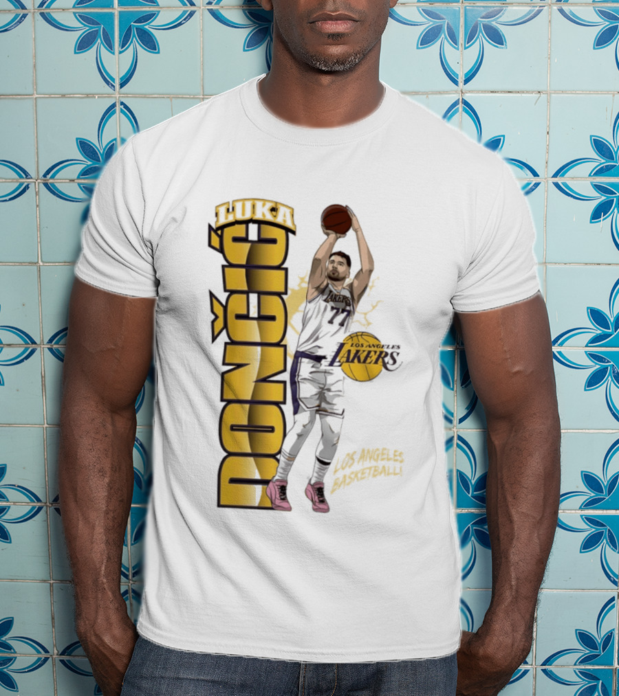 Los Angeles Lakers Luka Dončić Basketball Moment 2026 NBA T-Shirt