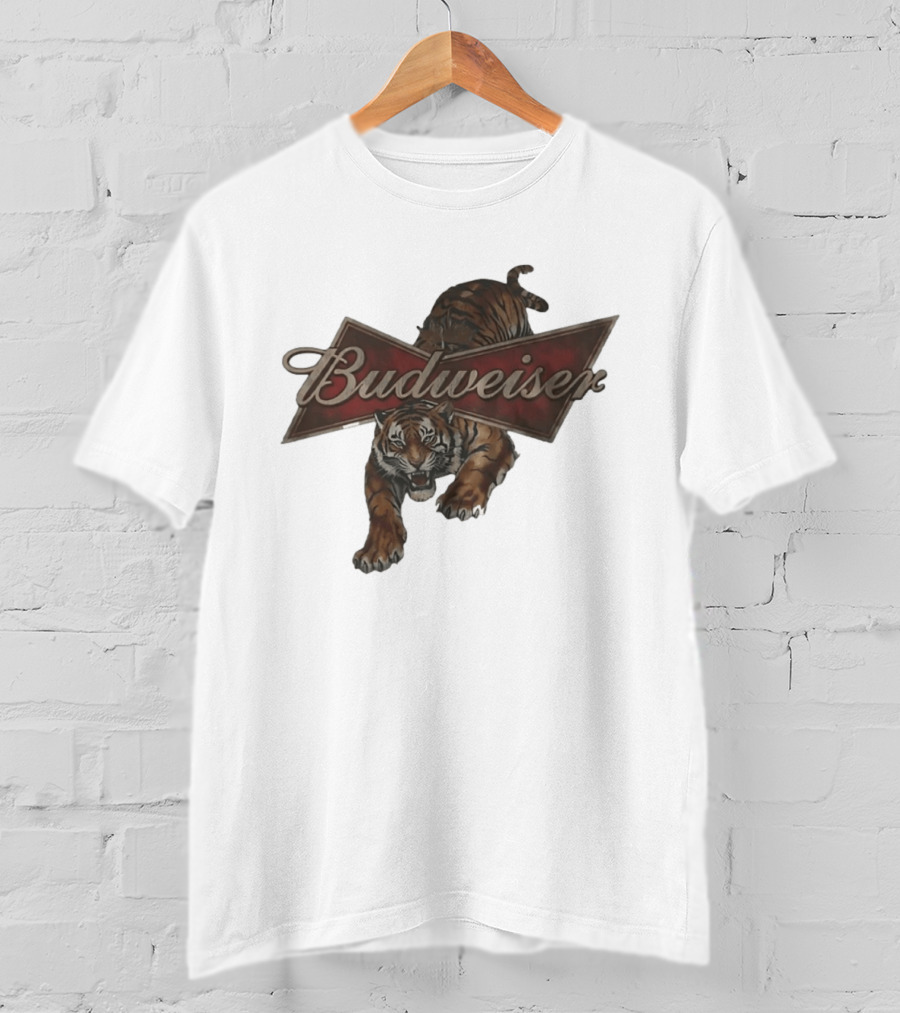 Budweiser Tiger Logo Jumping Tiger T-Shirt