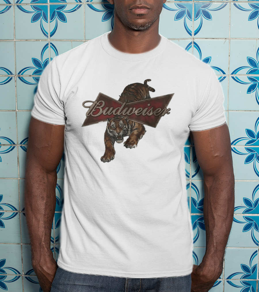 Budweiser Tiger Logo Jumping Tiger T-Shirt
