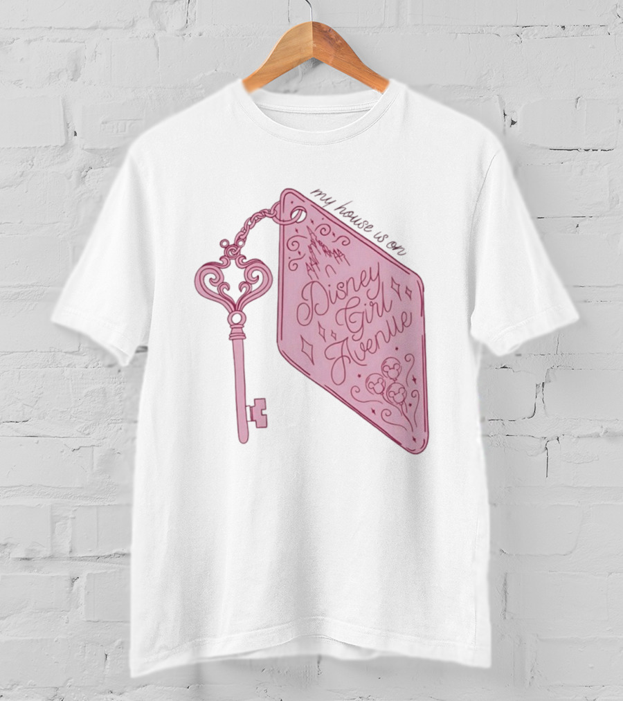 Disney Girl Avenue My House Is On Castle Key T-Shirt