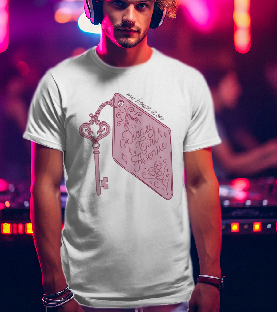 Disney Girl Avenue My House Is On Castle Key T-Shirt