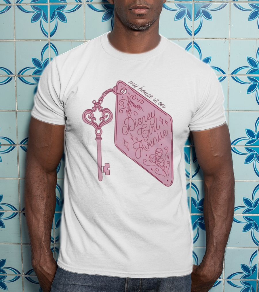 Disney Girl Avenue My House Is On Castle Key T-Shirt
