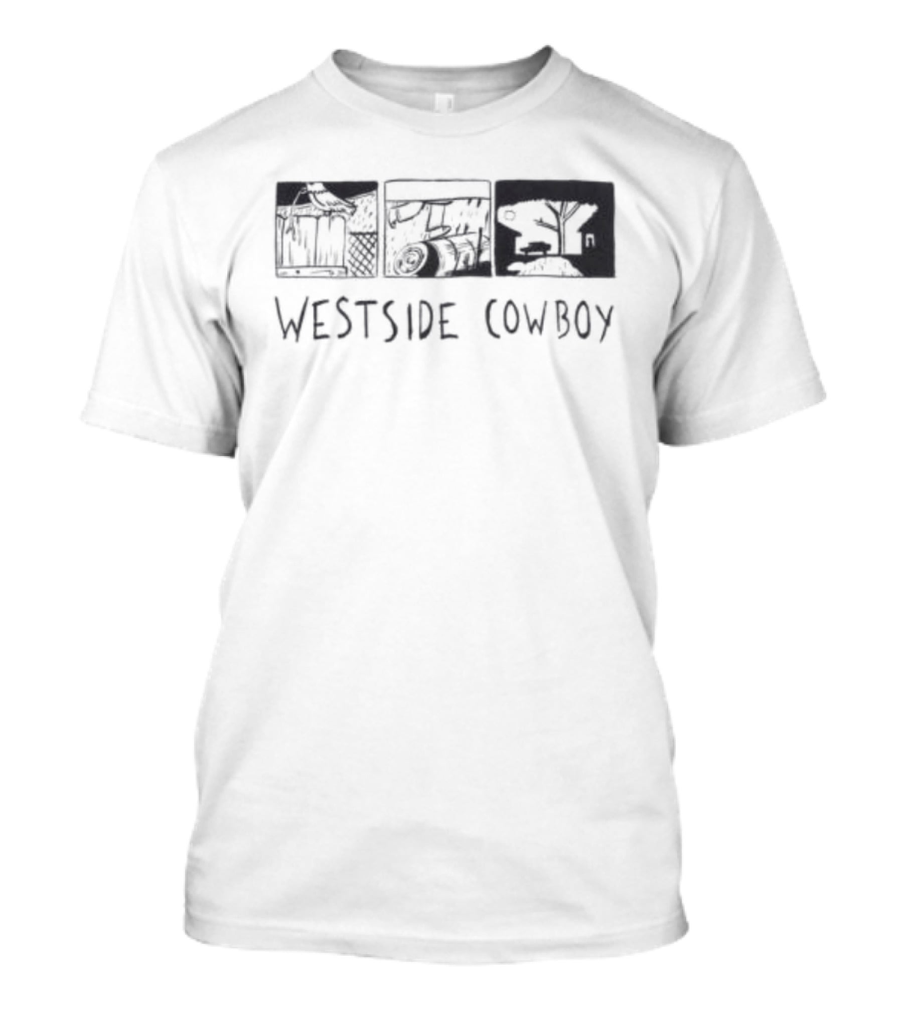 Westside Cowboy Store Graphic Blocks White T-Shirt