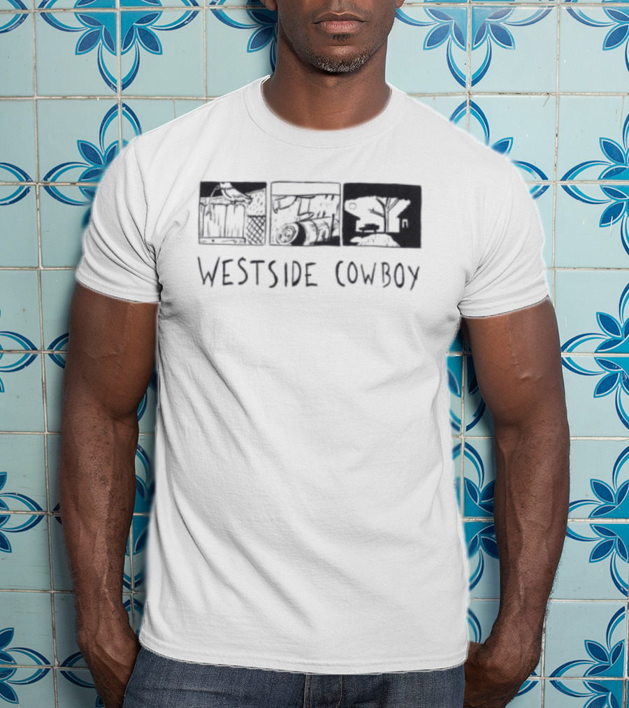 Westside Cowboy Store Graphic Blocks White T-Shirt