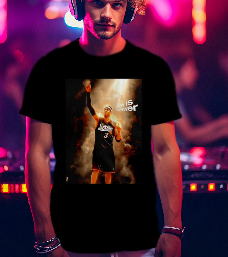 Allen Iverson Philadelphia 76ers NBA LeBron Is The Answer T-Shirt
