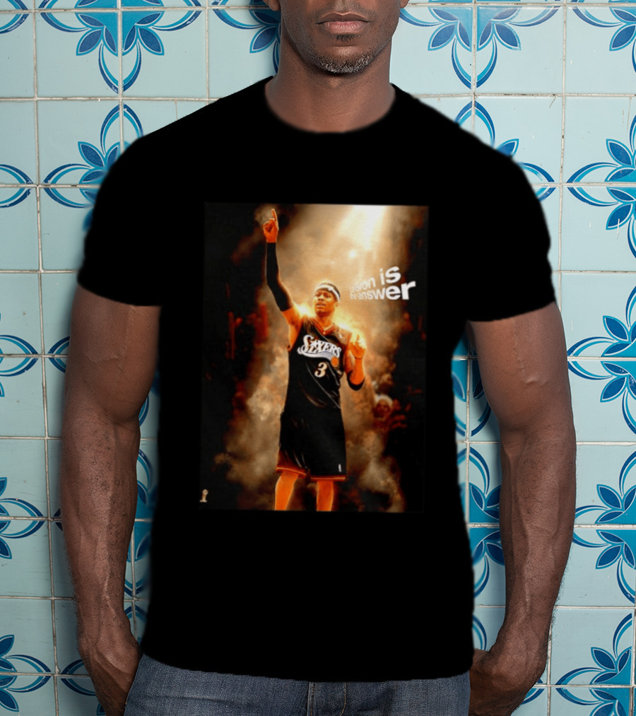 Allen Iverson Philadelphia 76ers NBA LeBron Is The Answer T-Shirt