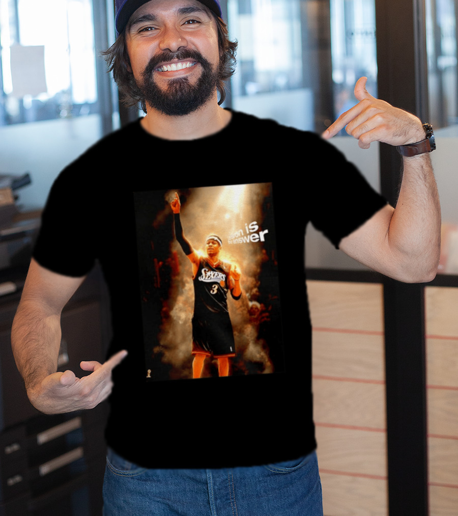 Allen Iverson Philadelphia 76ers NBA LeBron Is The Answer T-Shirt