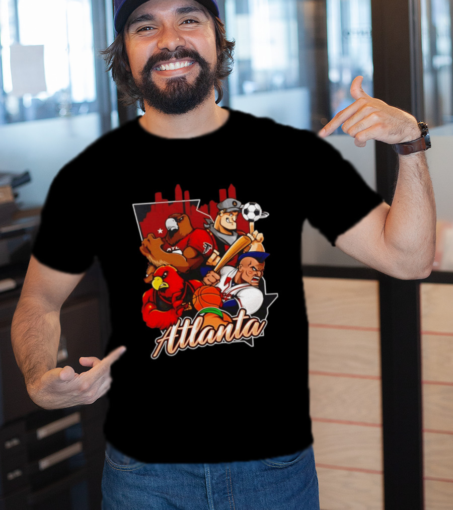 Atlanta Falcons Hawks Braves United Georgia Sports Teams Characters T-Shirt