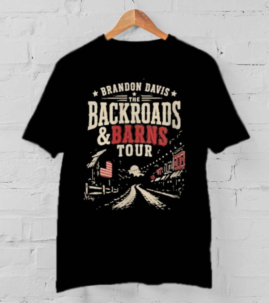 Brandon Davis The Backroads And Barns Tour Country Music Concert T-Shirt