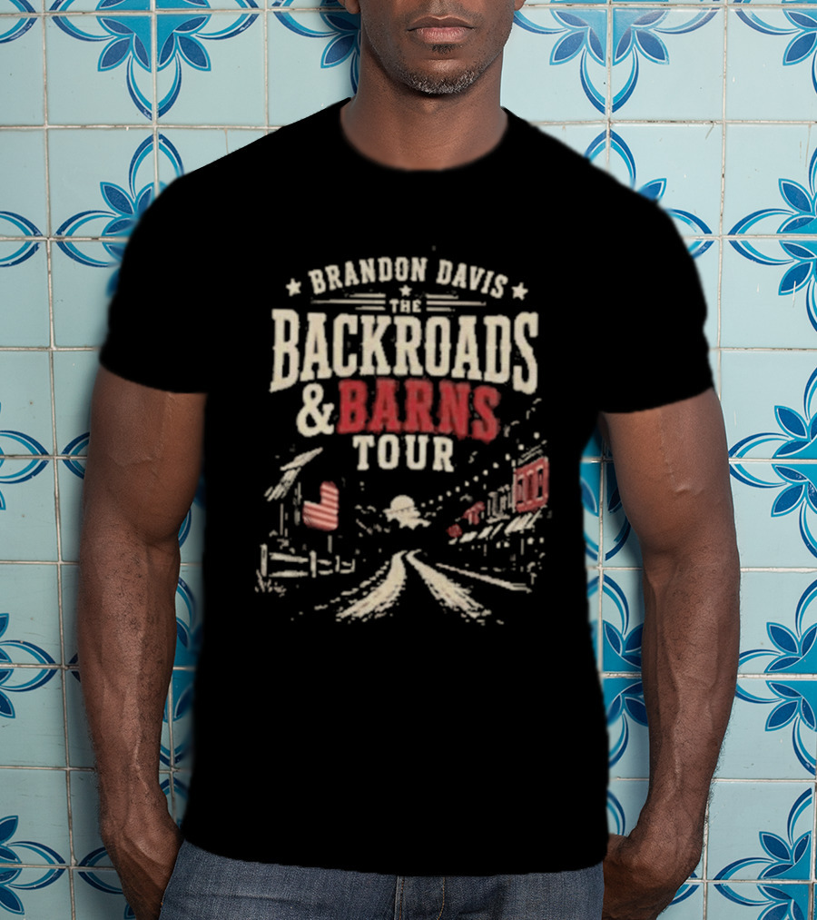 Brandon Davis The Backroads And Barns Tour Country Music Concert T-Shirt