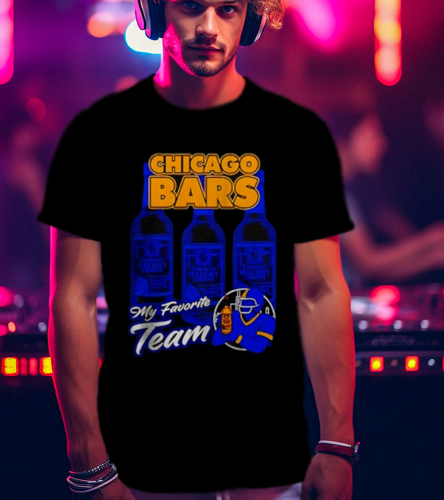 Chicago Bars My Favorite Team Jeppson's Malort Liqueur T-Shirt