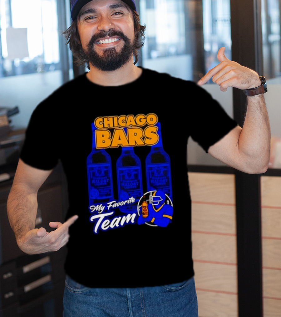 Chicago Bars My Favorite Team Jeppson's Malort Liqueur T-Shirt
