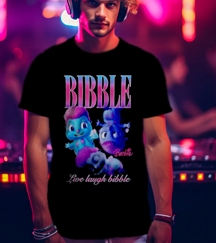 Bibble Live Laugh Barbie Cartoon Characters T-Shirt