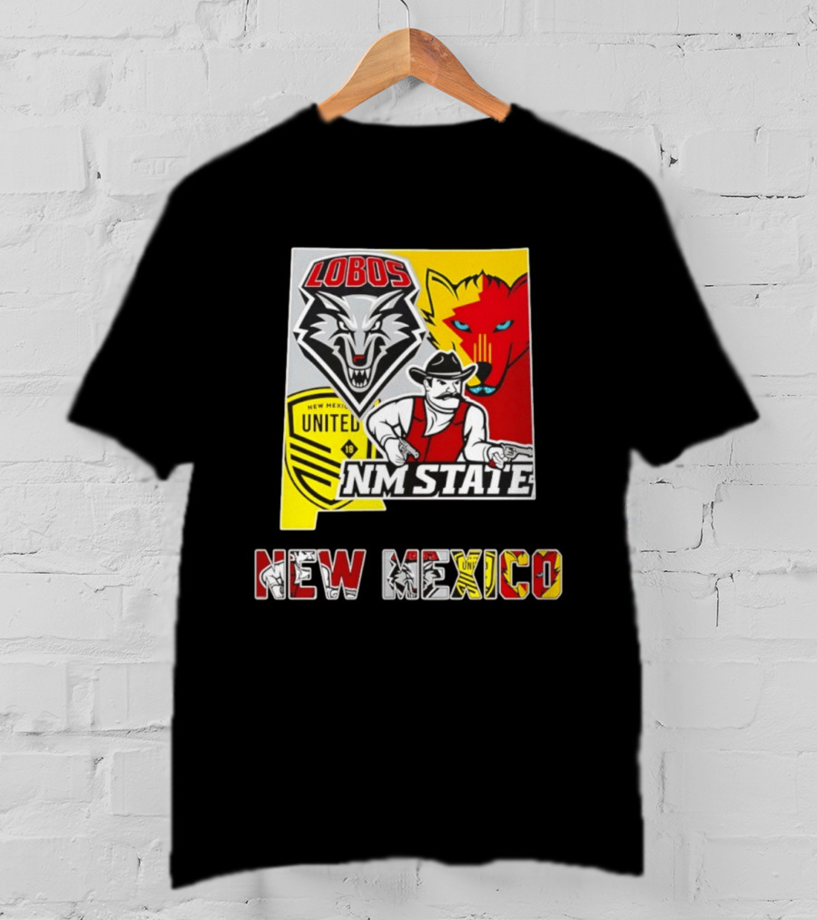 Lobos NM State New Mexico United T-Shirt
