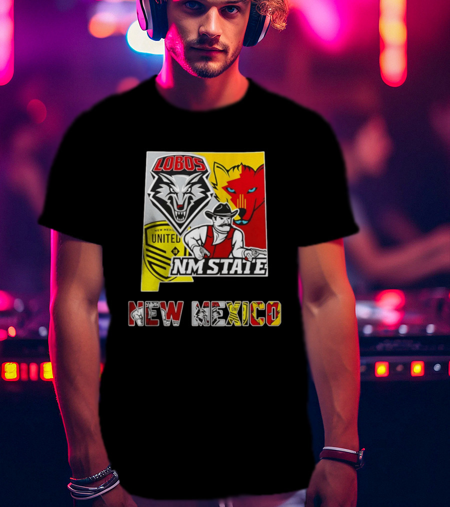 Lobos NM State New Mexico United T-Shirt