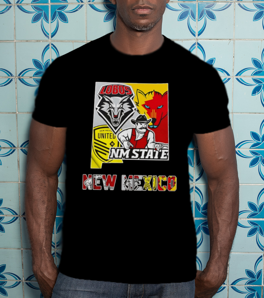 Lobos NM State New Mexico United T-Shirt