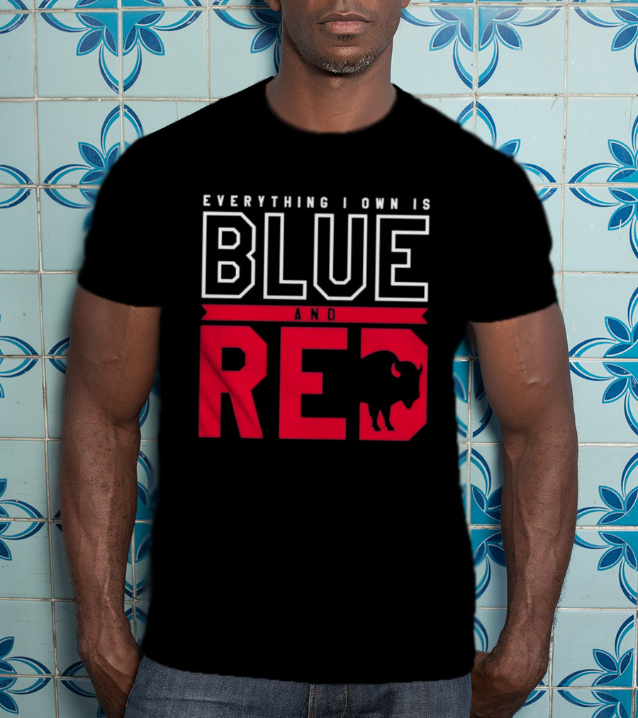 Everything I Own Is Blue And Red Buffalo Bills T-Shirt