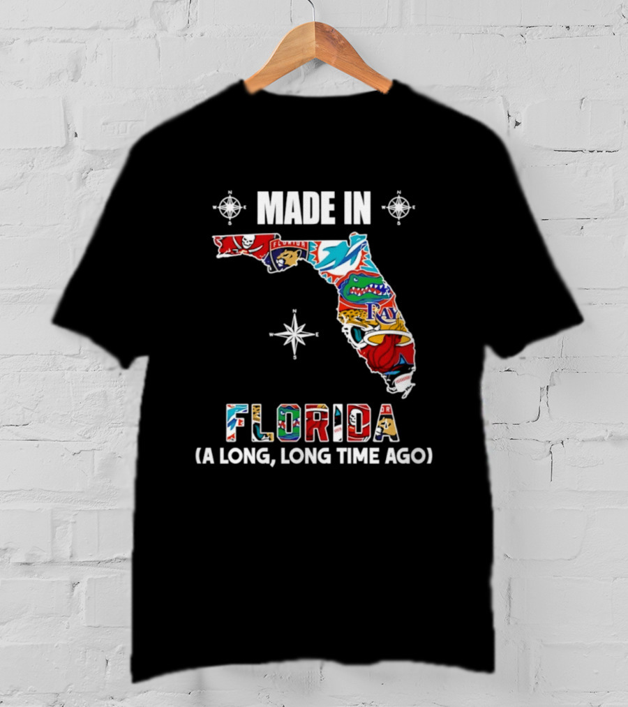 Made In Florida Map A Long Long Time Ago Florida Football Teams T-Shirt