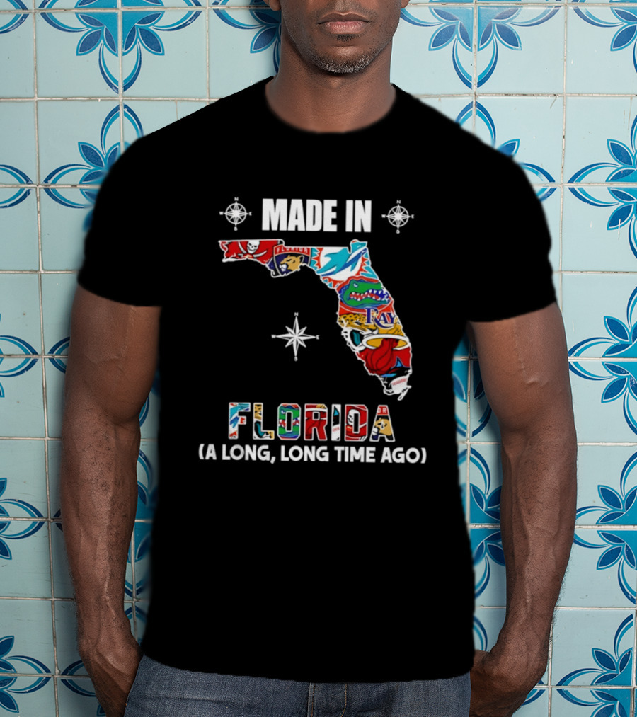 Made In Florida Map A Long Long Time Ago Florida Football Teams T-Shirt