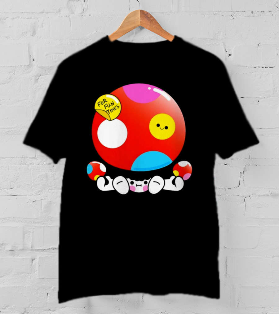 Mushroom Fun Times Bright Polka Dot T-Shirt