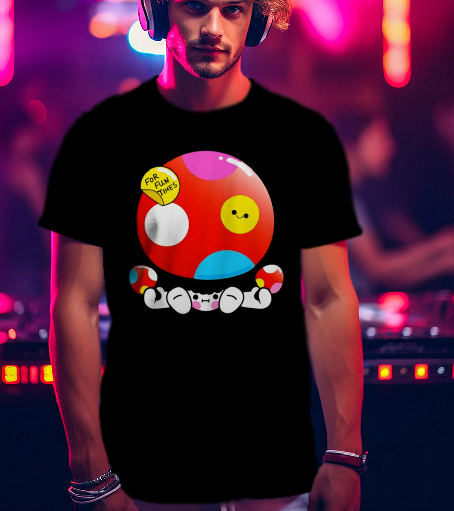 Mushroom Fun Times Bright Polka Dot T-Shirt