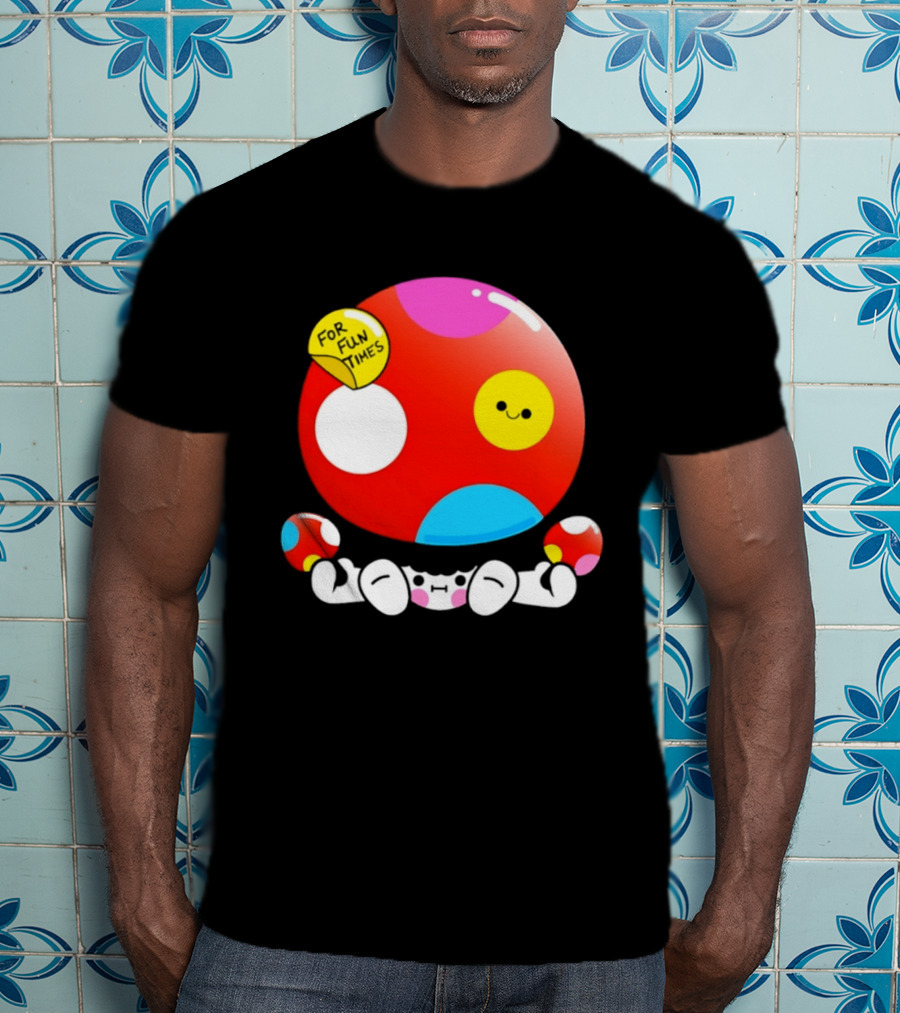 Mushroom Fun Times Bright Polka Dot T-Shirt