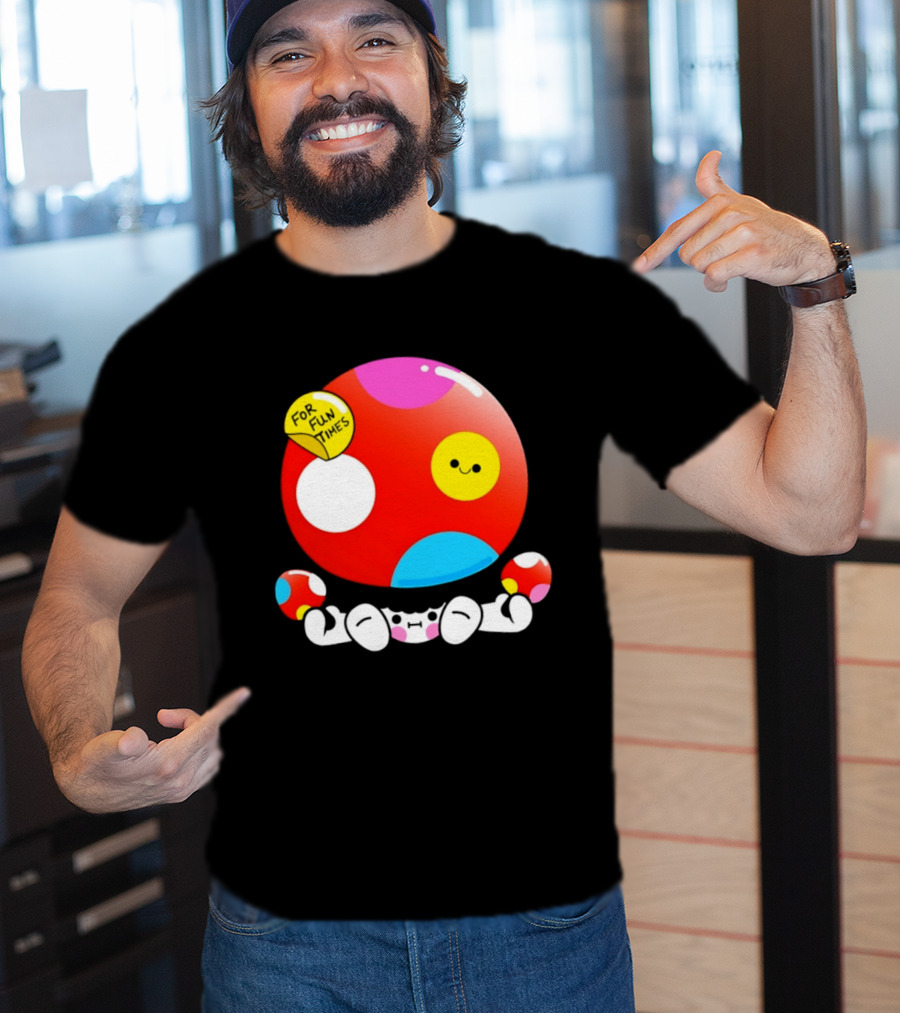 Mushroom Fun Times Bright Polka Dot T-Shirt